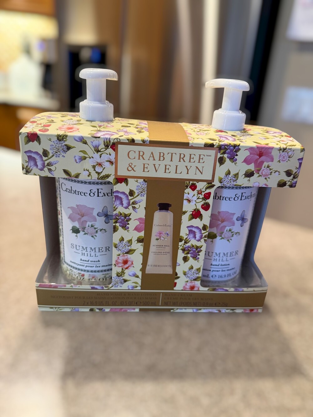 Crabtree & Evelyn Summer Hill Hand Wash Lotion Cream Set of 3